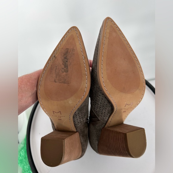 MARC FISHER GRAY SUEDE IDAIRE BOOTS WITH BOX, ANKLE BOOTS WITH INSIDE‎ ZIPPER - Picture 8 of 9